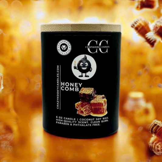 HONEY COMB - Funny Candle, Scented Coconut Soy Candle, 6oz
