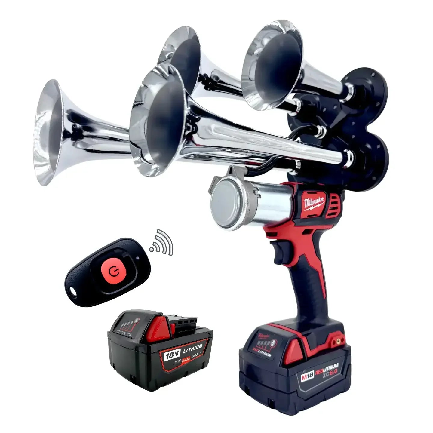 Train Horn for Milwaukee Batteries – Quad