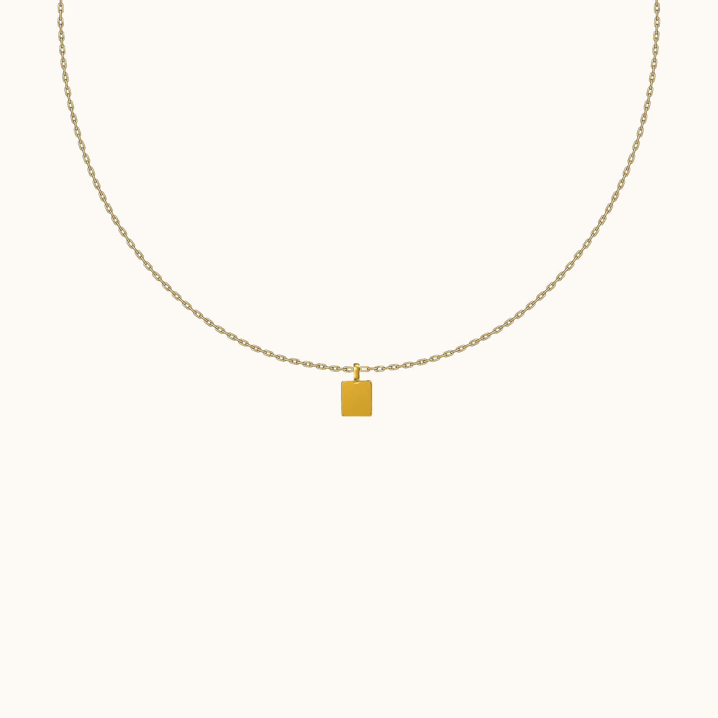 Square Tag Necklace