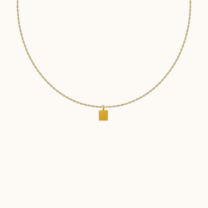 Square Tag Necklace
