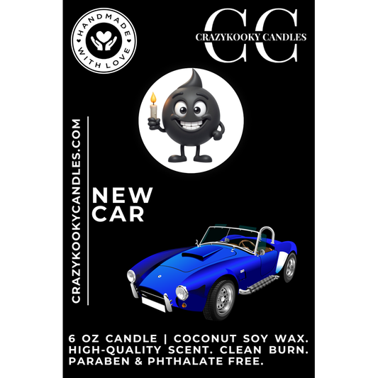 NEW CAR - Funny Candle, Scented Coconut Soy Candle, 6oz