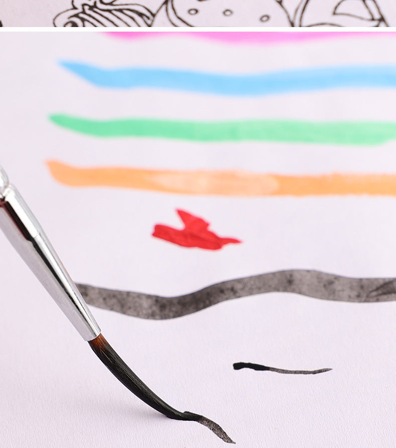 Artist Paint Brush 6 Pcs Set Thin Pen Extra Long Fine Point Liner Tip #000#00#0#1#2#3, Scale Models Nail Acrylic Oil Watercolor