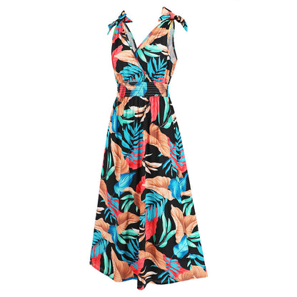 Hawaiian Beach Dress Summer Print Long Skirt Women's Dress
