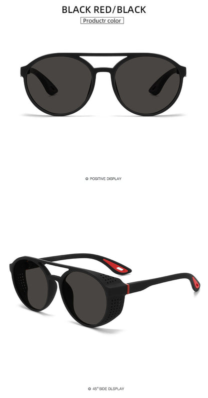 Round Polarized Sunglasses Steampunk Sun Glasses Sports Running Glasses for Fishing Driving for Men Women