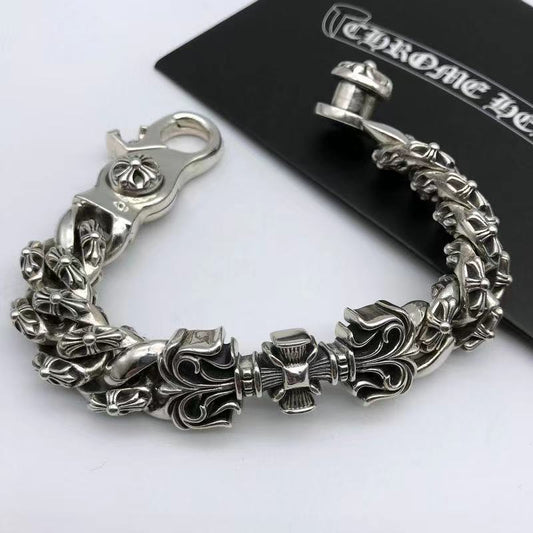 Retro domineering bracelet hip-hop personality men's cross bracelet