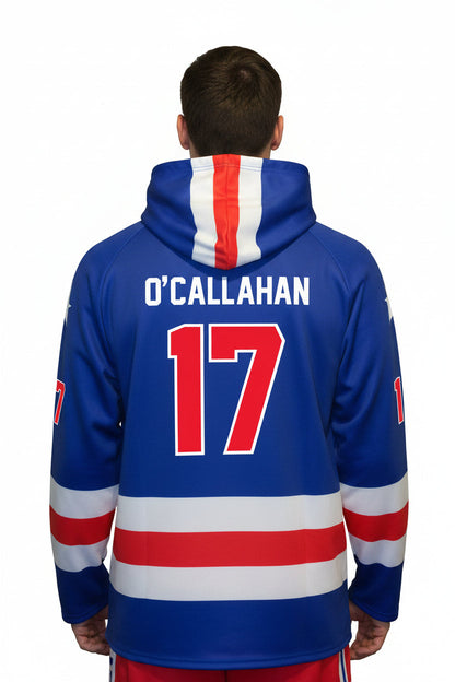 Jack O'Callahan USA Hockey Miracle on Ice 1980 Team Jersey Official Hoodie-Royal