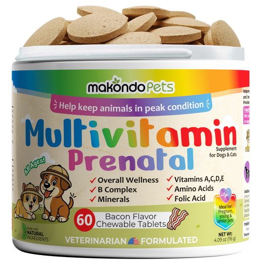 Multivitamin for Dogs & Cats. Prenatal Vitamins. 60 Tabs