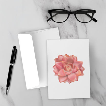 Graptosedum California Sunset Succulent Greeting Card – Blank Inside With Envelope