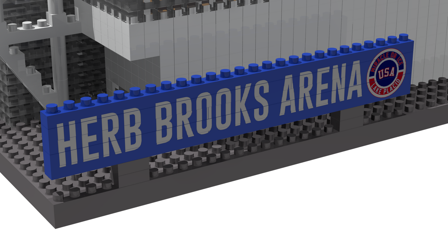 1980 Olympic Herb Brooks Arena Lake Placid Miracle on Ice BRXLZ Builder Set 12X10X3.5 Inches