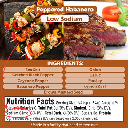 Peppered Habanero Hot Grill Spice – Low Sodium Fiery Blend