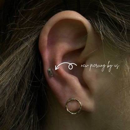 Petite Bar Threadless Labret Titanium Flat Back Earring