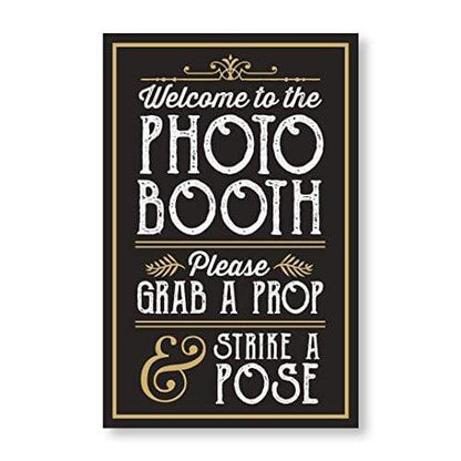 Photo Booth Prop Sign with Easel Back Stand
