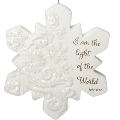 Snowflake Ornament - I Am the Light of the World