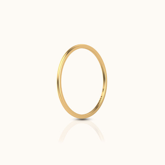 14K Solid Gold Eternal Simple Stacking Ring