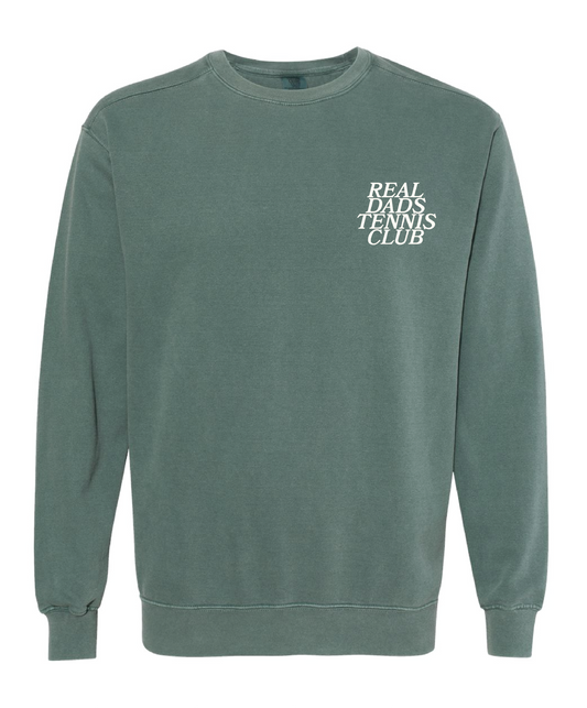 Real Dads Tennis Club Original Crewneck — Faded Green (Final Sale)