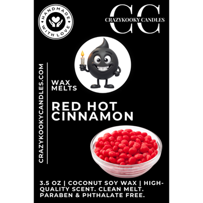 RED HOT CINNAMON - Wax Melts, Scented Coconut Soy, 3.5oz