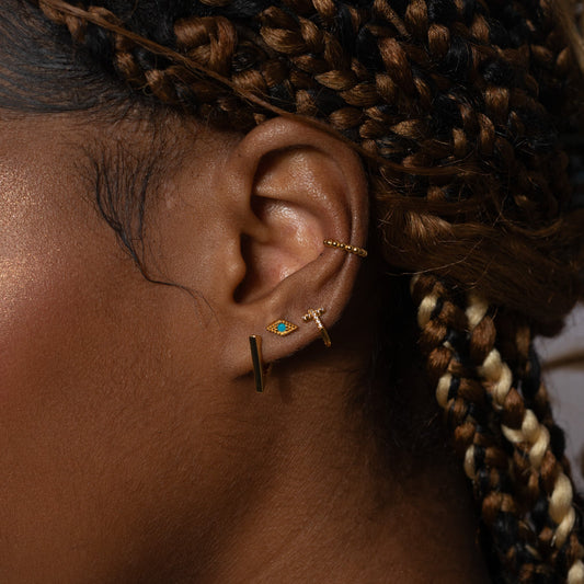Turquoise Evil Eye Stud Earrings