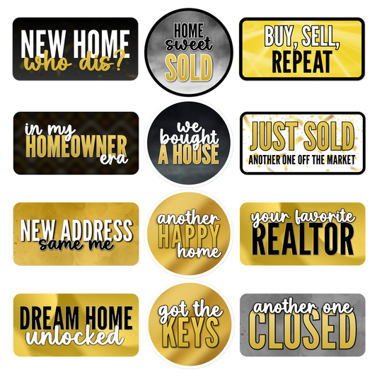 Real Estate Photo Booth Props - Realtor Celebration Signs