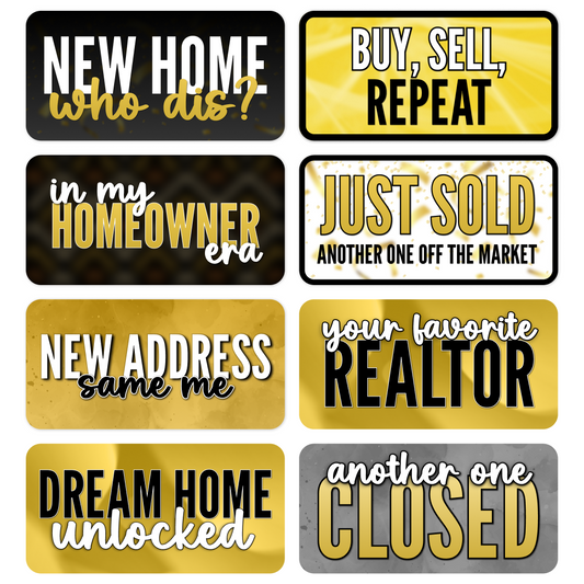 Real Estate Photo Booth Props - Realtor Celebration Signs