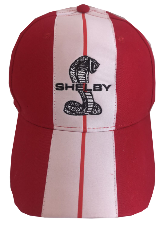 Shelby Cobra Official Red with White Stripes Hat
