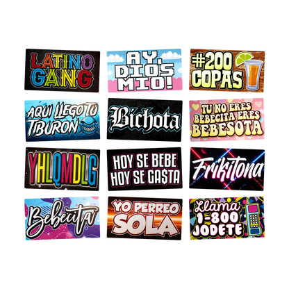Reggaeton Photo Booth Props - Spanish Music Party Signs
