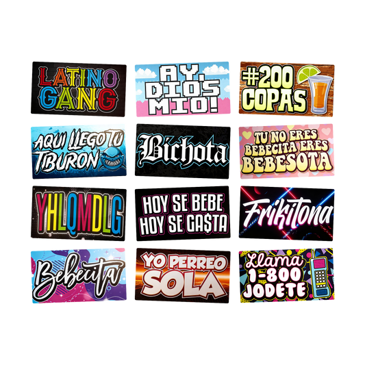 Reggaeton Photo Booth Props - Spanish Music Party Signs