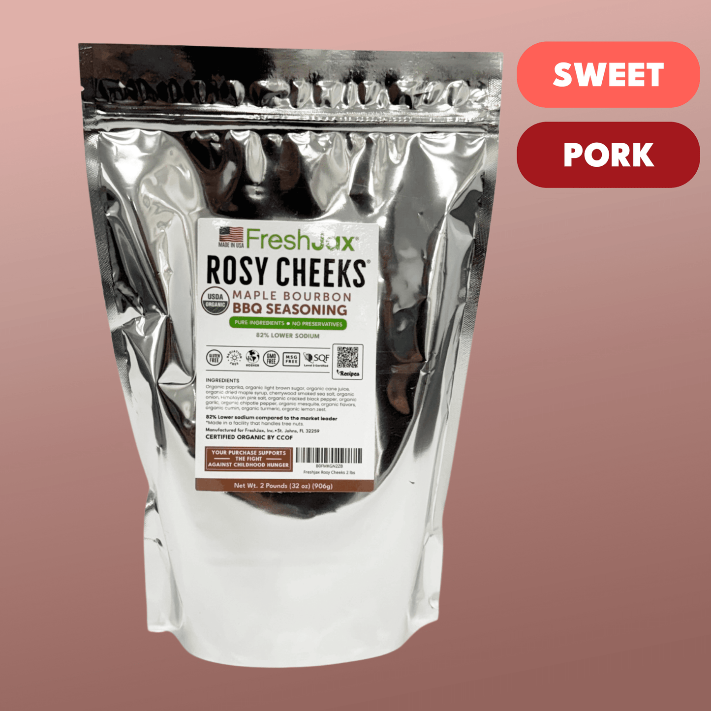 Rosy Cheeks Maple Bourbon BBQ Seasoning | Low Sodium & GLP-1 Friendly