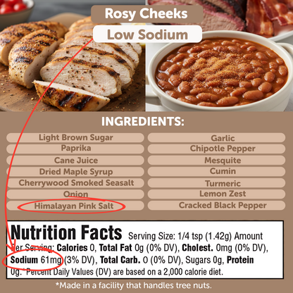 Rosy Cheeks Maple Bourbon BBQ Seasoning | Low Sodium & GLP-1 Friendly