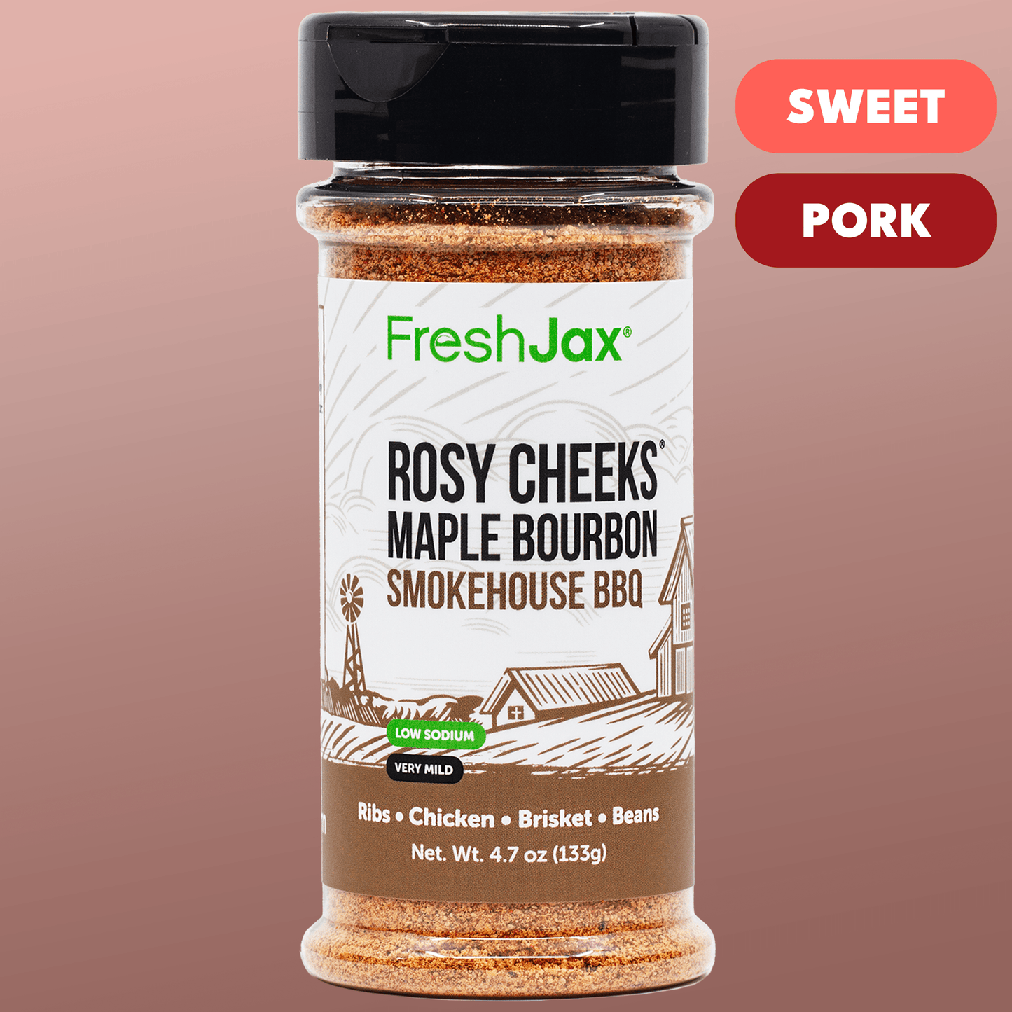 Rosy Cheeks Maple Bourbon BBQ Seasoning | Low Sodium & GLP-1 Friendly