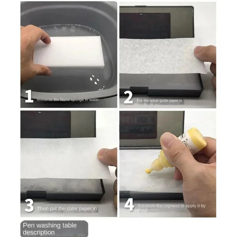 Water-based Paint Set Hand-painting Wet Palette Coloring Tool Pigment Toning Moisturizing Box for  Tools Hobby DIY