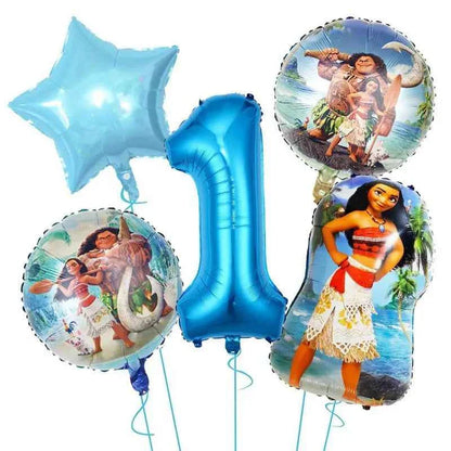 Moana Party Decorations Balloons Set Tableware Napkins Cups Plates Backdrop Kit Disney Vaiana Theme Happy Birthday Deco Supplies