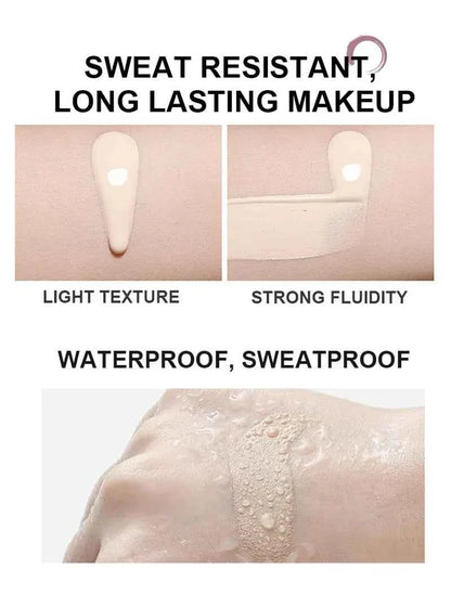 Smooth Liquid Foundation Cream Moisturizing Waterproof Concealer Modify Skin Tone Cover Acne Spots Full Coverage Face Make Up