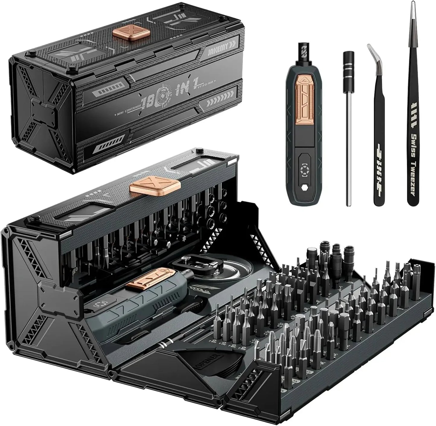 Professional 160-Bit Magnetic Screwdriver Set, 21 Precision Types for Laptop Watch Xbox Console Glasses Doorbell DIY Electronics