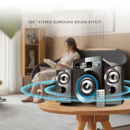 3D Subwoofer HiFi Wired Desktop Portable Bluetooth Speakers 5.1 Remote Control Home Theater Sound  Bar For Computers USB/SD card