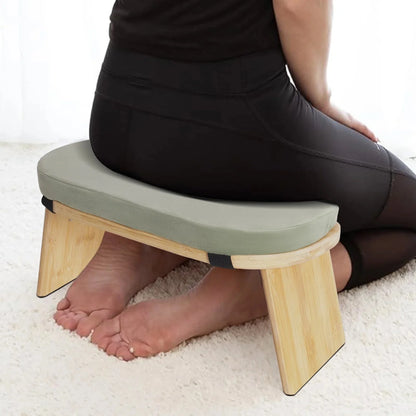 Portable Meditation Stool，Folding Kneeling Stool，Comfortable Sponge Cushion，for Yoga Bench, Prayer Bench, Floor Seat