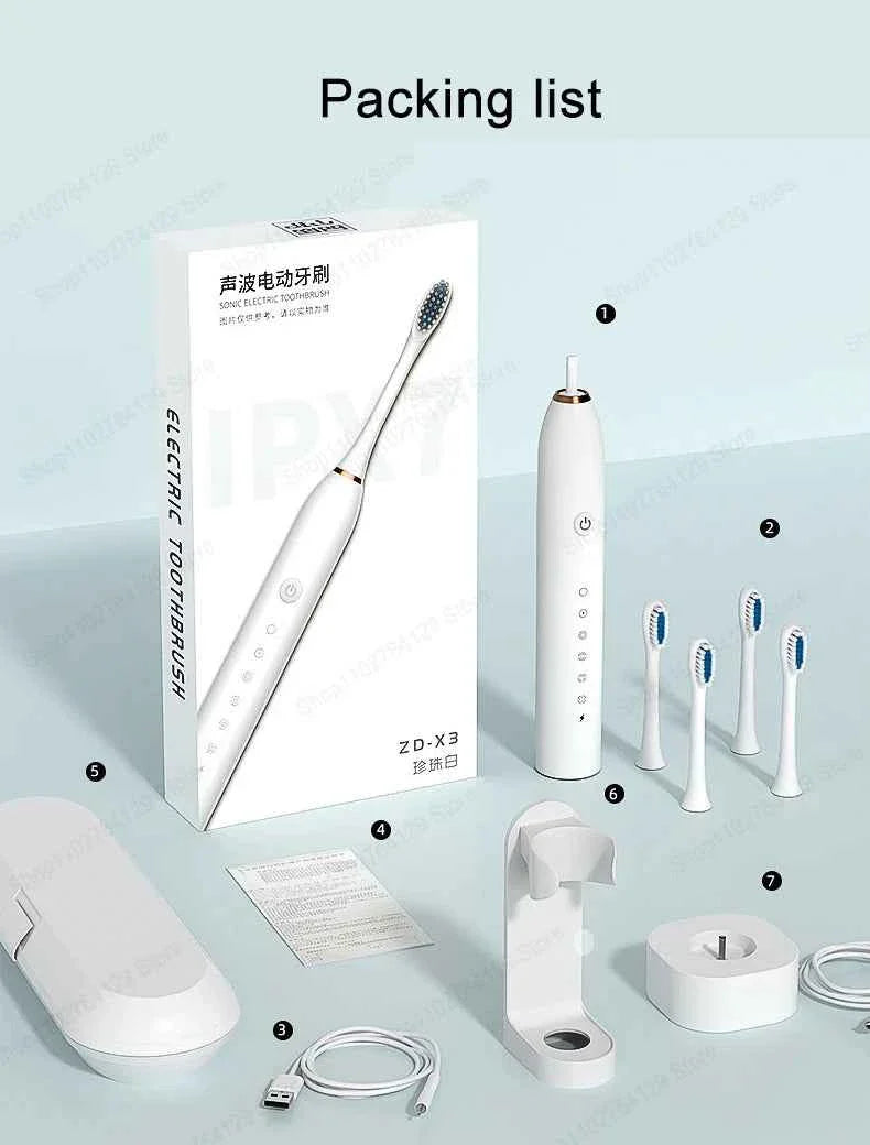 Xiaomi Mijia Sonic Electric Toothbrush Smart Timing Tooth Brush Teeth Whitening Fast Charging Base Toothbrush Replacement Head