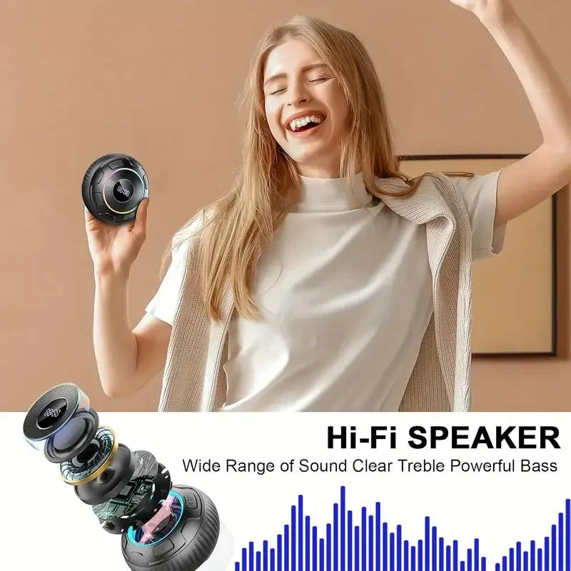 2026 Wireless Speaker S5 IPX7 Waterproof ENC Speakers IPX7 Waterproof Built-in Mic 10 hours Bluetooth Shower Speakers subwoofer