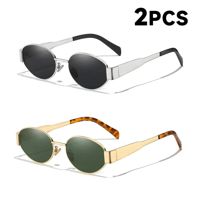 New Sunglasses For Women And Men Sun Glasses Alloy Oval Eyewear