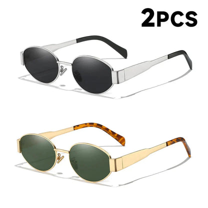 New Sunglasses For Women And Men Sun Glasses Alloy Oval Eyewear