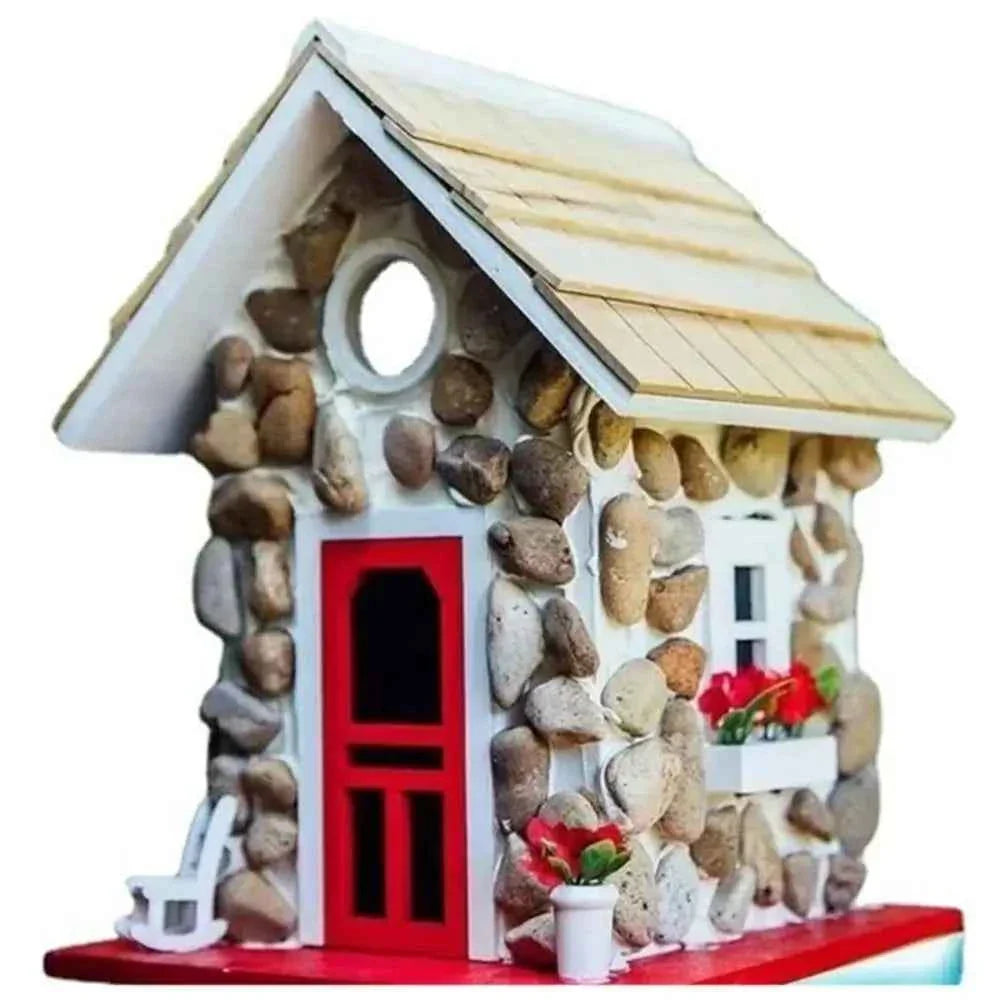 Crafts Resin Bird House Durable Hanging Bird Feeder Exquisite Garden Bird Villas Courtyard