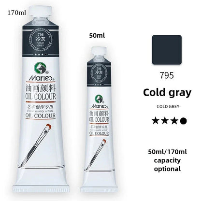 Marie's Oil Paint 170ML Oil Painting Art Creation Pigment Large Oil Paint Paint Single Commonly Used 24 Colors