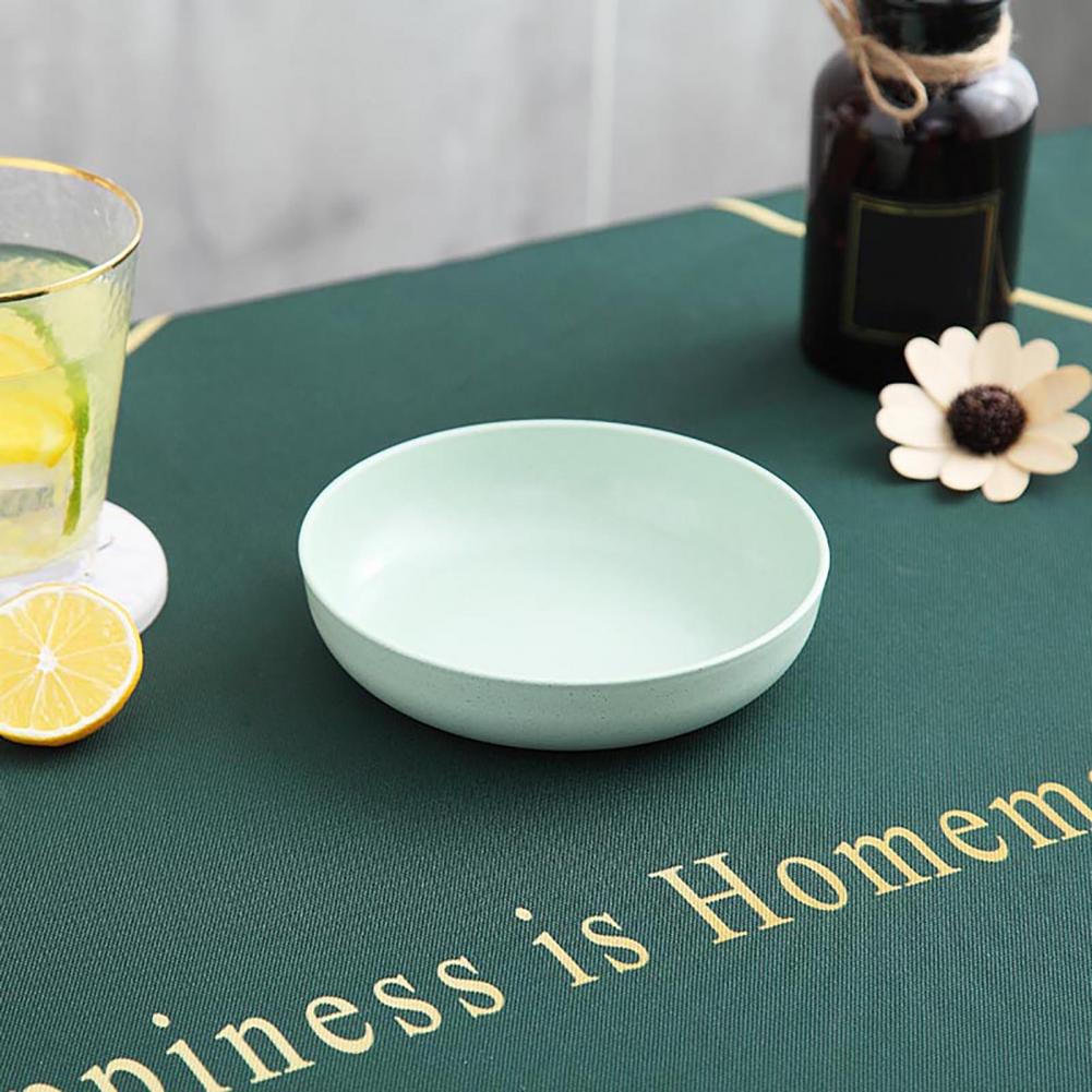 Wheat Fiber Plate Microwave Plastic Plates Dinner Plate BPA Free Food Grade Round Shape Food Dish Fruit Salad Dish Kitchen Plate