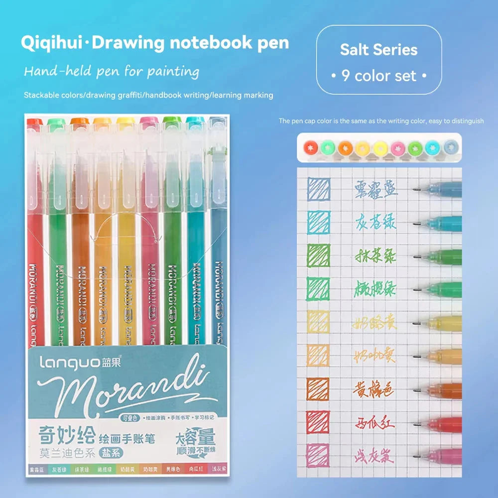 Languo 27-207 Colors Of One Set Drawing Handbook Pens Student DIY Graffiti Multi-Color Gel Pen Writing Marker Stationery