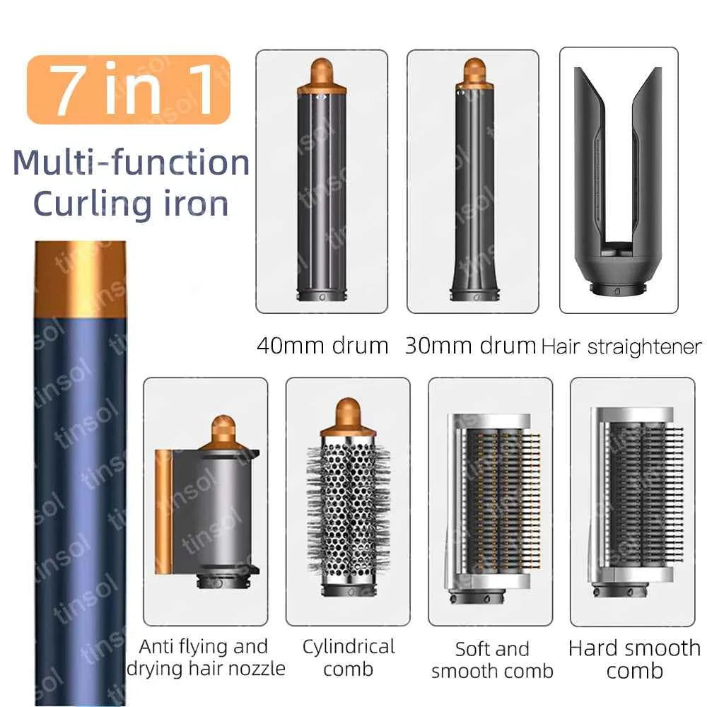 7-in-1 multifunctional curling iron  hair dryer and straightener set, styling tool that allows salon-quality styling at home