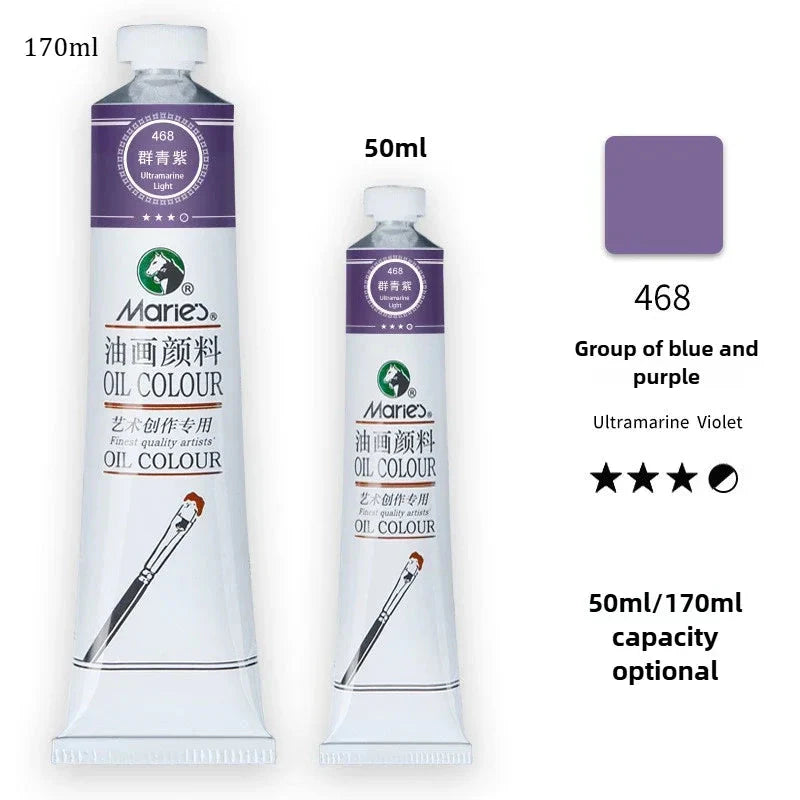 Marie's Oil Paint 170ML Oil Painting Art Creation Pigment Large Oil Paint Paint Single Commonly Used 24 Colors