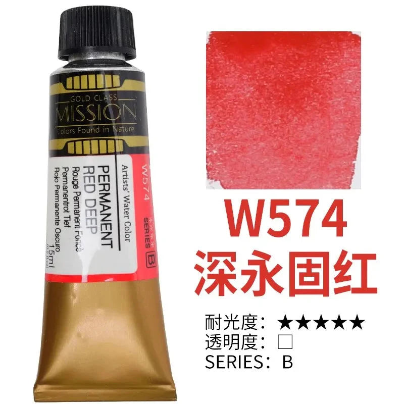 Korea MIJELLO tube watercolor artist 15ml watercolor paint mission series art supplies