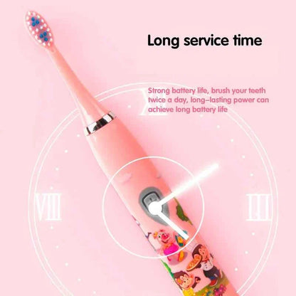 Children Electric Toothbrush USB Rechargeable Colorful Cartoon Brush Ultrasonic Smart Timer Soft Hair Tooth Brush Oral Cleaning