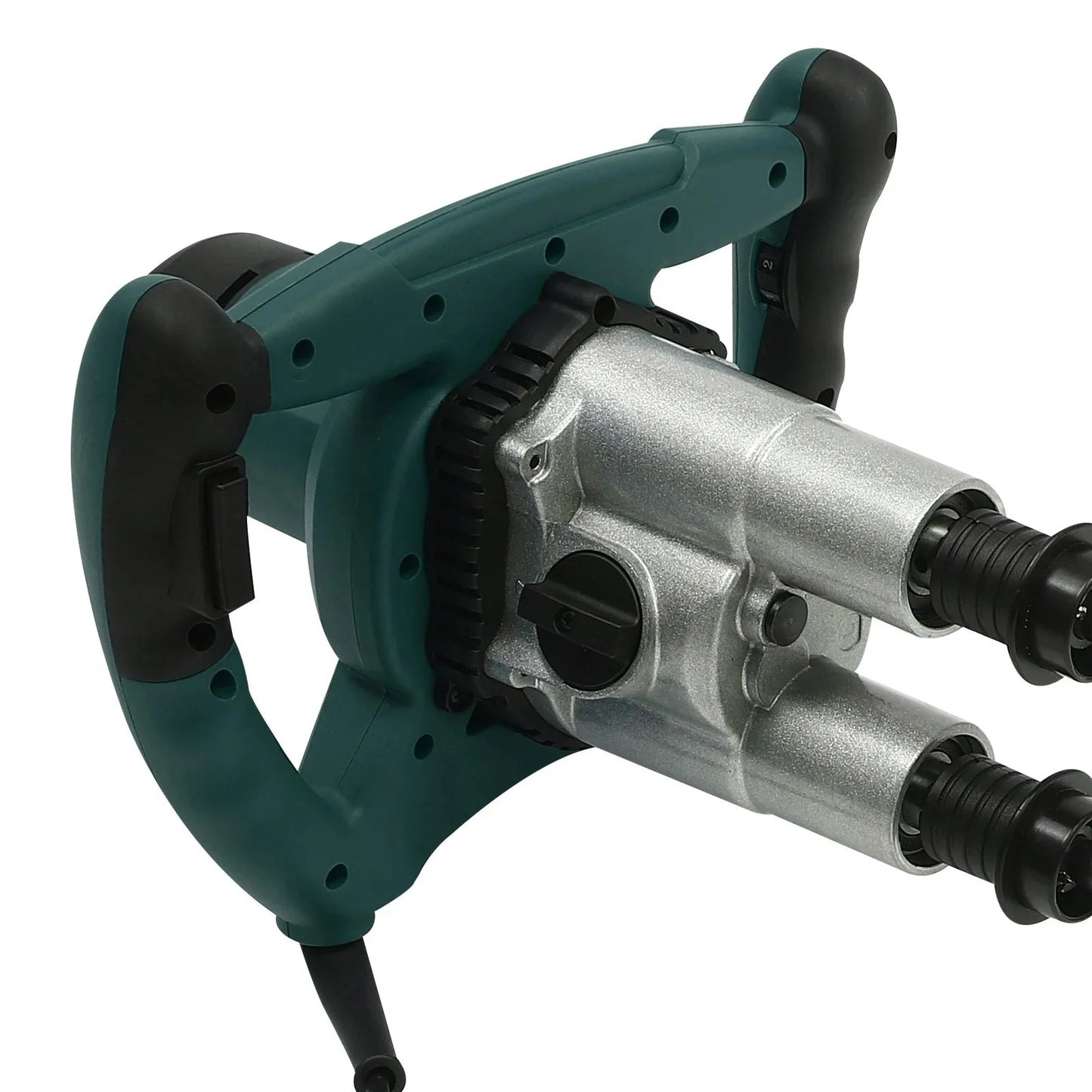 2 Paddle Cement Mixer Mortar Stirrer Concrete Paint Mortar Hand Mixer 6  Speeds Optional Red 1800W / Green 2800W