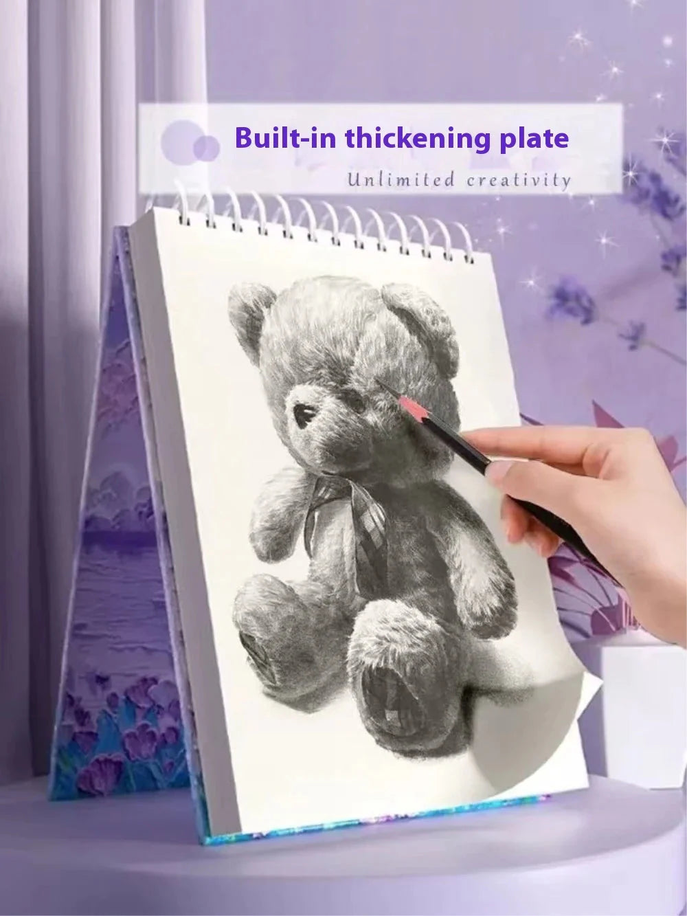 A4 Professional Sketchbook: Ultra-Thick Paper, 16K Painting Diary Notebook, Essential Art School Supplies, Ideal for Pencil Sket