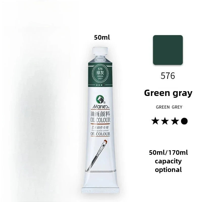 Maries Oil Paint 50ML Oil Painting Art Creation Pigment Large Oil Paint Paint Single Commonly Used 24 Colors